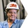 3M employee wearing a white 3M hard hat.