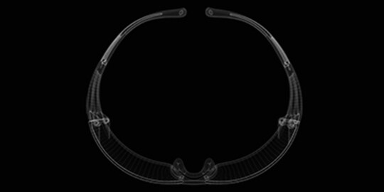 Top View of SecureFit eye protection
