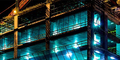Sitio de Construcción de Noche
