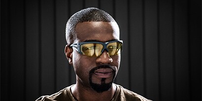 Man wearing SecureFit eye protection
