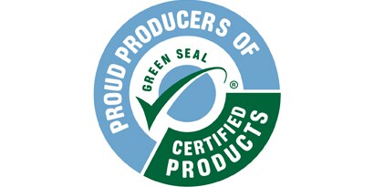Logotipo de sello verde.
