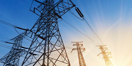 Torres de transmisión eléctrica.
