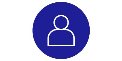 Simple line icon of a person

