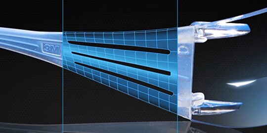 Side View of SecureFit eye protection
