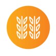 Ícono de agrícola de color naranja.