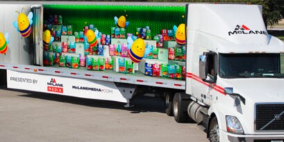 Yum Bees commercial fleet truck branded with 3M changeable graphic wrap film
